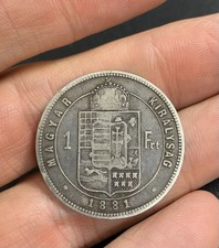 Ungheria 1 Fiorino 1881 Silver Argento