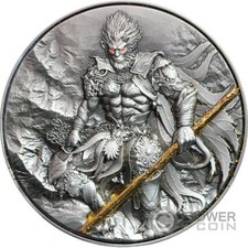 WUKONG MONKEY KING 2 oz moneta argento 2000 franchi Camerun 2025