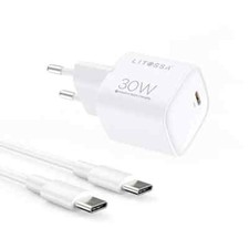 Caricabatterie 30W USB‑C Caricatore Type-C Cavo kit per Adattatore di Ricarica