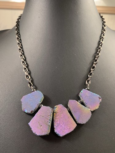 Collana pietra iridescente - collana,