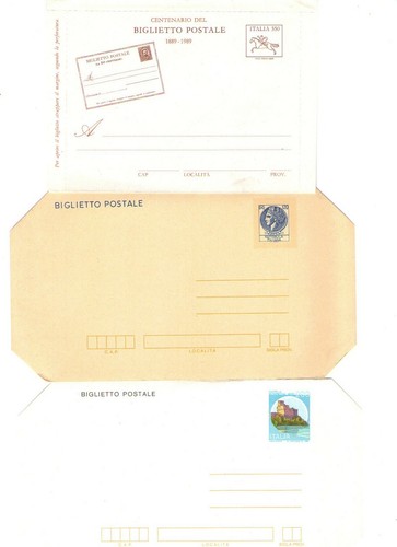Filatelia interi biglietto - interi,