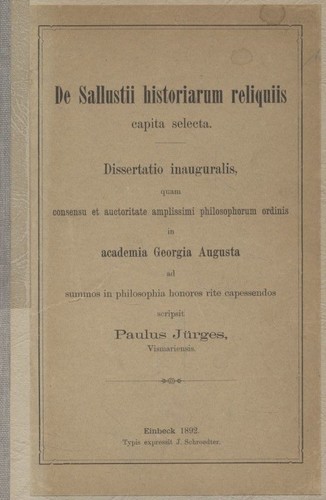 Sallustii historiarum - de,