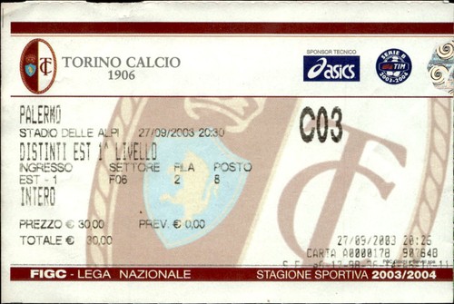 Biglietto stadio torino calcio - biglietto,