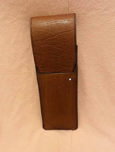 Rare mont blanc leather case - blanc,