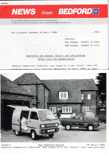 Bedford rascal 1986 mercato - 1986,