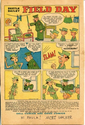 Mort walker autografo - walker,