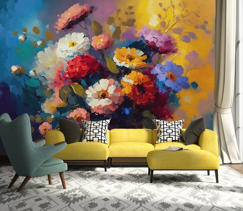 Pittura fiori r891 - 3d,