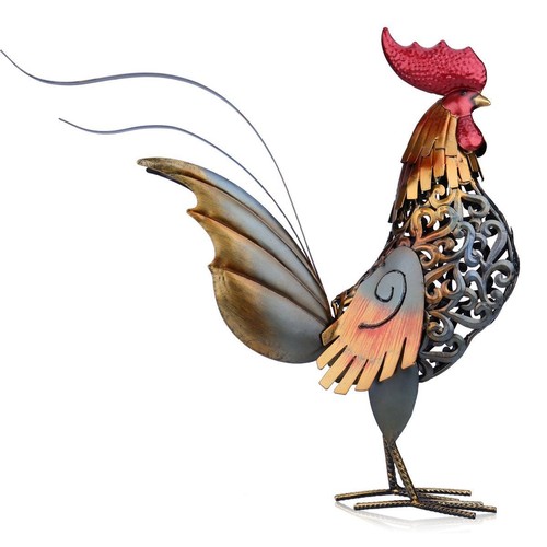 Grande gallo metallo - in,