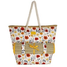 Borsa Mare Papaveri con Stuoia