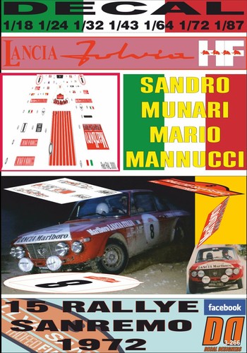 Decal lancia fulvia sandro - fulvia,