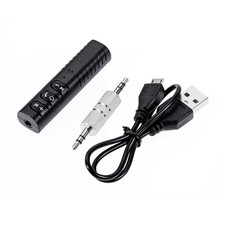 Mini Kit Auto Bluetooth Wireless Vivavoce Jack 3.5mm AUX Adattatore Audio Controllo