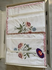 Lenzuola ricamate a Mano