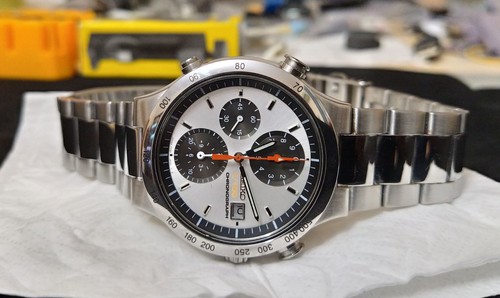 Seiko 7t52 6a20 panda dial - 7t52-6a20,