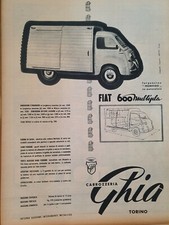 GHIA FIAT 600 MULTIPLA - VECCHIA PUBBLICITA' ADVERT -TT1