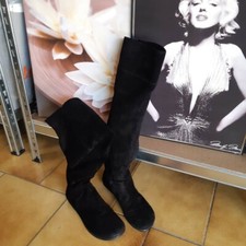 Stivali donna in camoscio nero gambale alto. nr. 38. Bellissimi e morbidissimi!