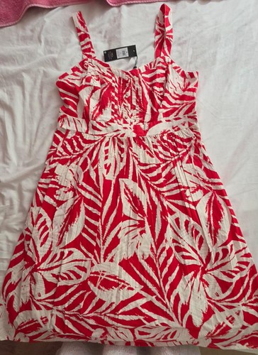 Abito rosso e bianco - rosso,