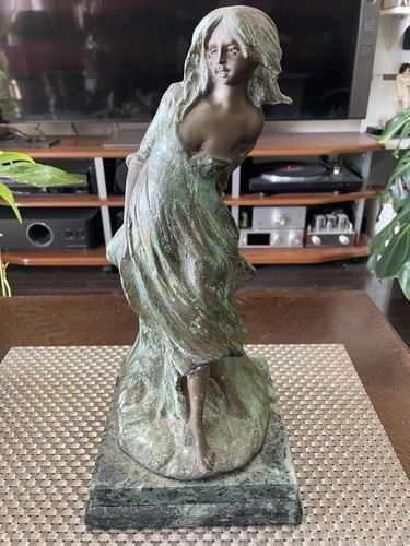 Statua scultura ragazza - , bronzo