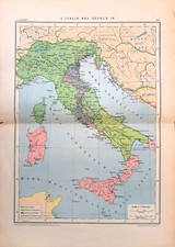 L' ITALIA NEL SECOLO IX Carta geografica storica del 1941