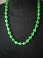 Collana giada verde mm 12