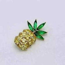 Spilla ananas citrino taglio