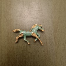 spilla vintage cavallo smaltato