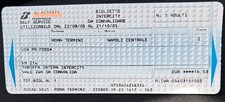 Biglietto Intercity Trenitalia Roma Termini-Napoli Centrale (2005)