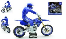 MODELLINO MOTO CROSS STATICO NEW RAY YAMAHA YZ450F FIGURE PILOTA SCALA 1:12