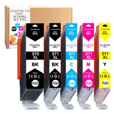 5 cartucce stampante per Canon