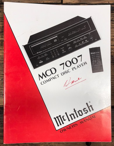 Mcintosh mcd 7007 - mcintosh,