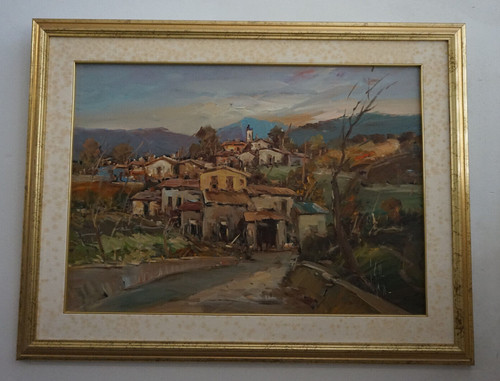 Dipinto olio tela italo - olio, su