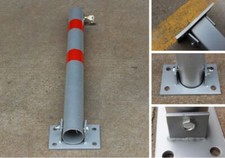 Dissuasore di sosta parcheggio privato auto in acciaio con lucchetto e chiavi 