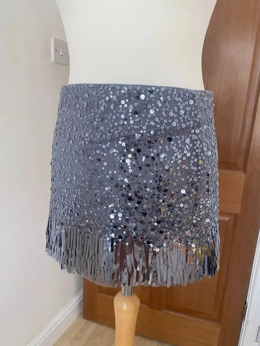 Zara minigonna argento con - zara,