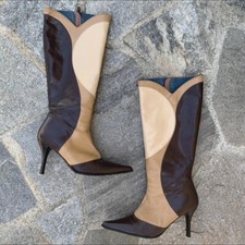 Stivali in pelle colorway