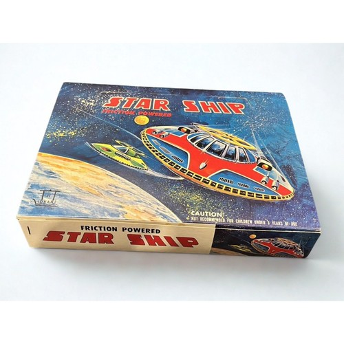 Vintage tin star ship - star,