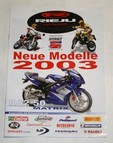 Brochure tedesca rieju 2003 - rieju,
