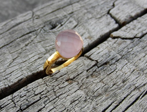 Anello quarzo rosa - anello,