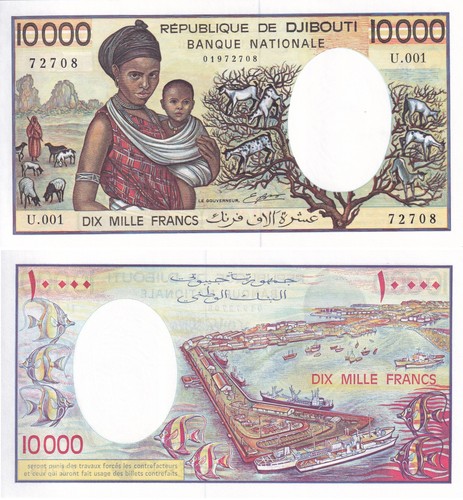 Gibuti 10000 franchi 1984 - 10000,