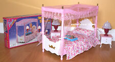 NUOVO GLORIA CASA DELLE BAMBOLE MOBILI Master baldacchino camera da letto (2314) PER BARBIE