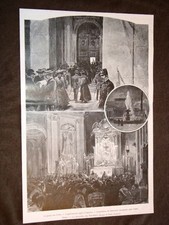Roma 1903 La malattia di Papa Leone XIII Piazza S.Pietro Appartamento Sacramento