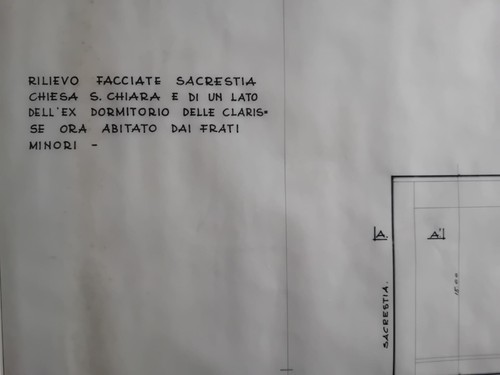 Rilievo facciate sacrestia - , s