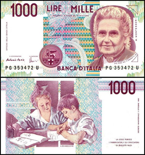 Italy 1000 lire 1990 p - italy, lire,