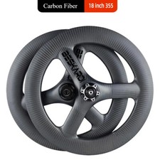 Bicicletta Pieghevole 18 Pollici 355 Trispokes 11 Velocità Carbonio Ruote Set 6 Blots Freno a Disco