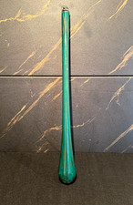 PENDENTE GOCCIA GRANDE, IN VETRO DI MURANO SOFFIATO, H 630 mm, VERDE / ORO