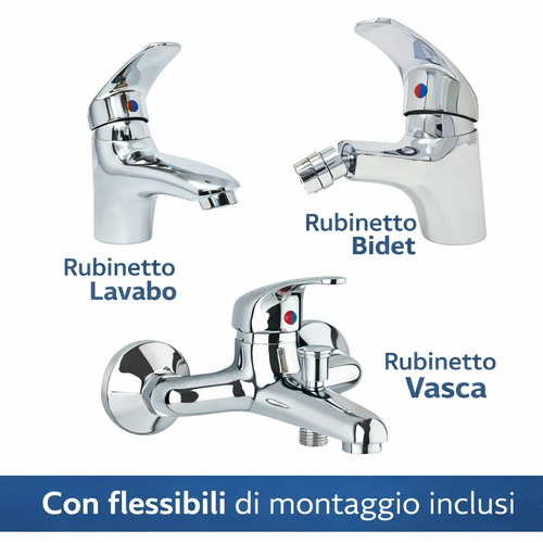 Tris rubinetti miscelatore - 3x,