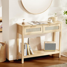 Tavolo Consolle in Rattan Con