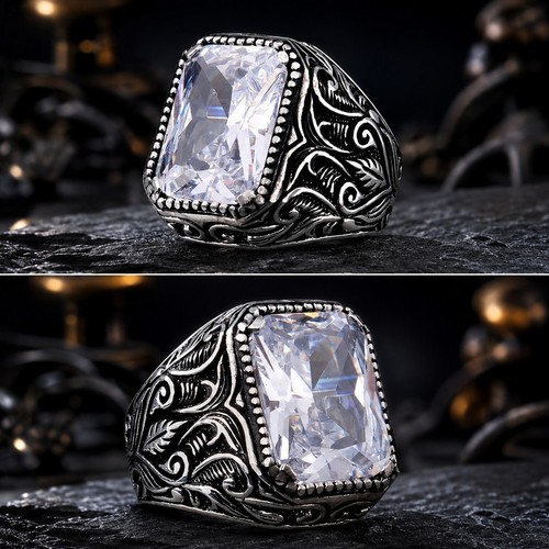 Anello uomo argento - in,