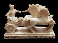 Biga romana in resina scultura