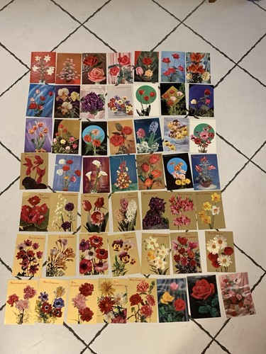 Lotto cartoline floreali - lotto, 50
