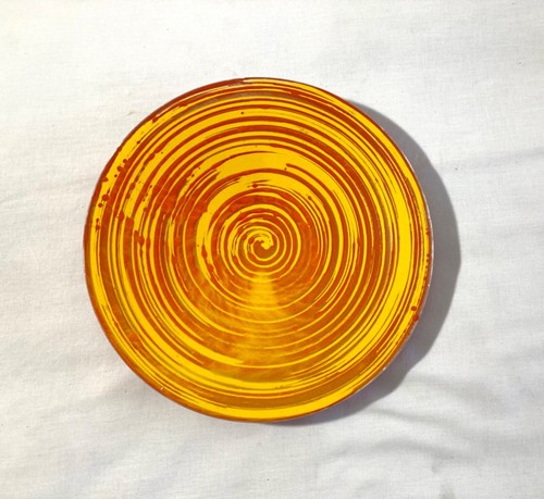 Ceramic hand painted swirl - ceramic,