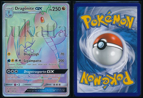 Carta pokémon dragonite - dragonite, gx